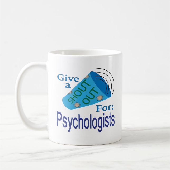 Rufen für Psychologen Kaffeetasse (Links)