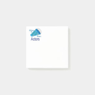 Rufen für Schauspieler Post-it Klebezettel