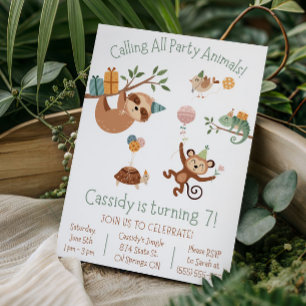 Rufen Sie alle Party Tiere! Feierabend Einladung