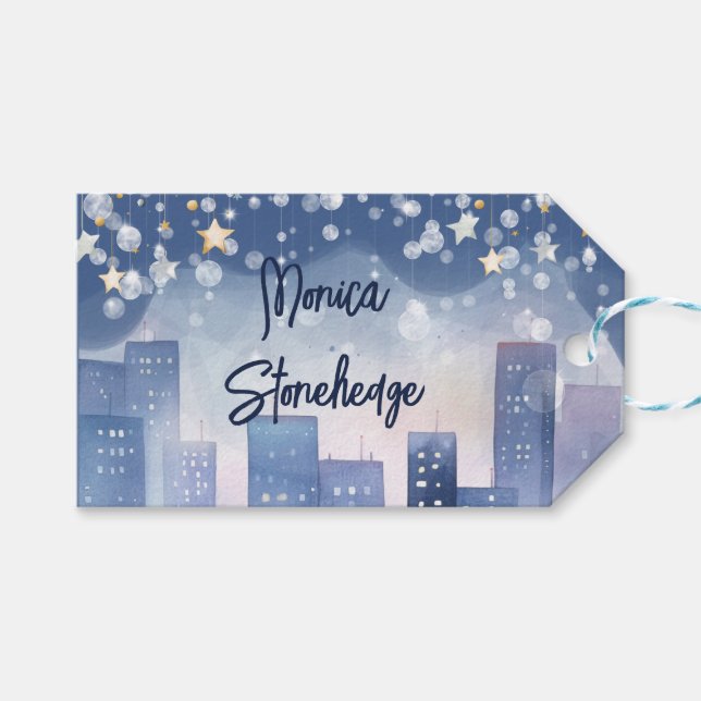 Rufen Sie alle Superhelden Kindergeburtstag Geschenkanhänger (Vorderseite (Horizontal))