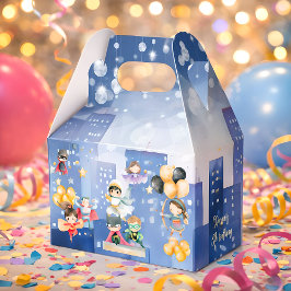 Rufen Sie alle Superhelden Kindergeburtstag Geschenkschachtel