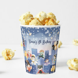 Rufen Sie alle Superhelden Kindergeburtstag Pappbecher