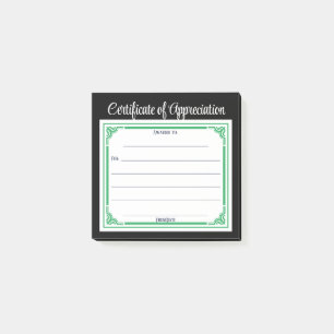 Rufen Sie das Ekudos-Zertifikat aus Post-it Klebezettel