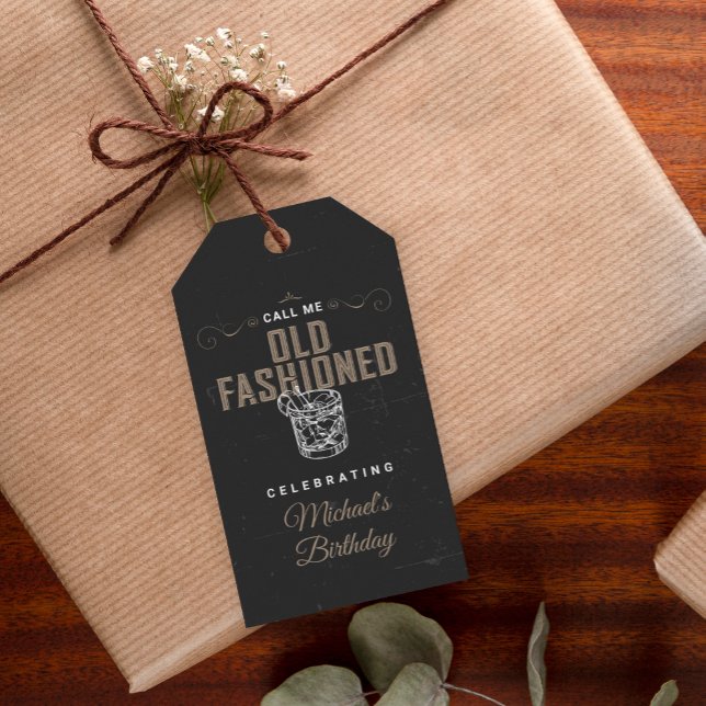 Rufen Sie den altmodischen Whiskey-Cocktail zum Ge Geschenkanhänger (Von Creator hochgeladen)