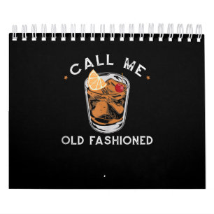 Rufen Sie den altmodischen Whiskey Drink Cocktail  Kalender