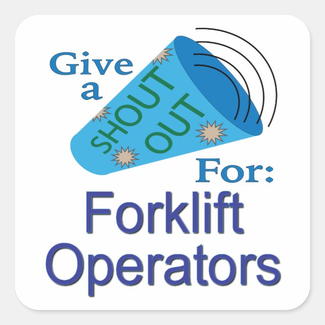 Rufen Sie den Aufkleber für Gabelstaplerbetreiber  (Vorderseite)