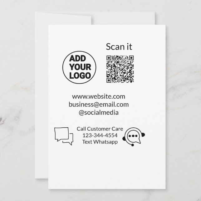 Rufen Sie den Text für die Kundenbetreuung auf, we Einladung (Vorderseite)