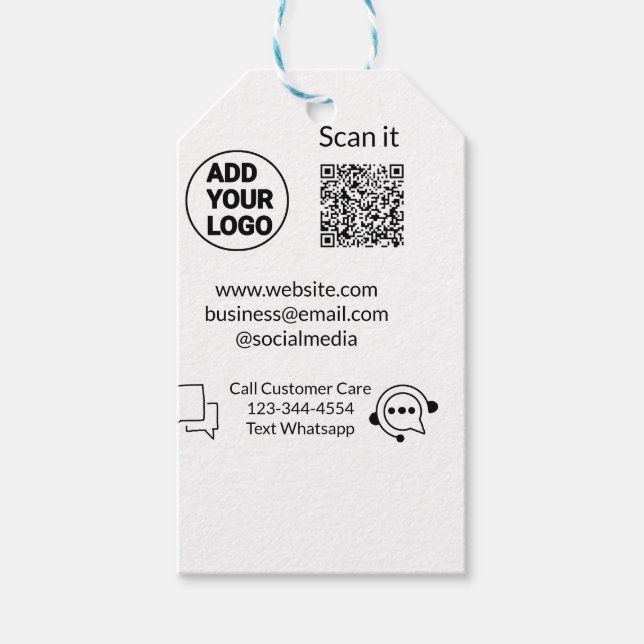 Rufen Sie den Text für die Kundenbetreuung auf, we Geschenkanhänger (Vorderseite)