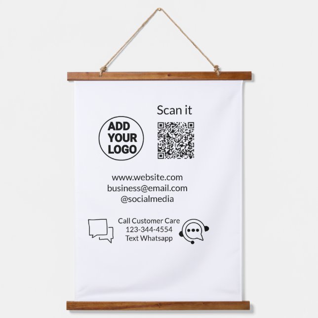 Rufen Sie den Text für die Kundenbetreuung auf, we Wandteppich Mit Holzrahmen (Vorderseite)