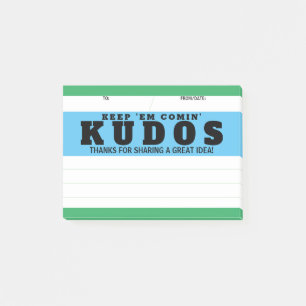 Rufen Sie die Auszeichnung für eine tolle Ideenerk Post-it Klebezettel