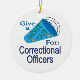 Rufen Sie die Beamten der Strafverfolgungsbehörden Keramik Ornament