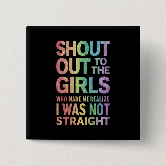 Rufen Sie die Fahne LGBT der Fahne des Girls-Gay P Button (Vorderseite)