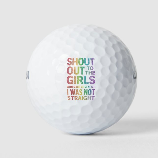 Rufen Sie die Fahne LGBT der Fahne des Girls-Gay P Golfball (Vorderseite)