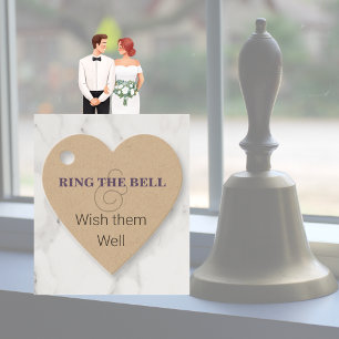 Rufen Sie die Klingel und wünschen Sie ihnen eine Geschenkanhänger