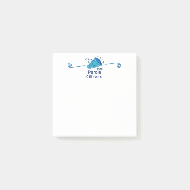 Rufen Sie die Parole-Offiziere aus Post-it Klebezettel (Vorderseite)