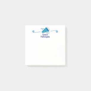 Rufen Sie die Sprachpathologen an Post-it Klebezettel
