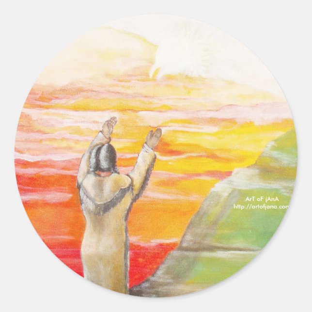 Rufen Sie Eagle Ancestors, ArT oF jAnAhttp://arto. Runder Aufkleber (Vorderseite)