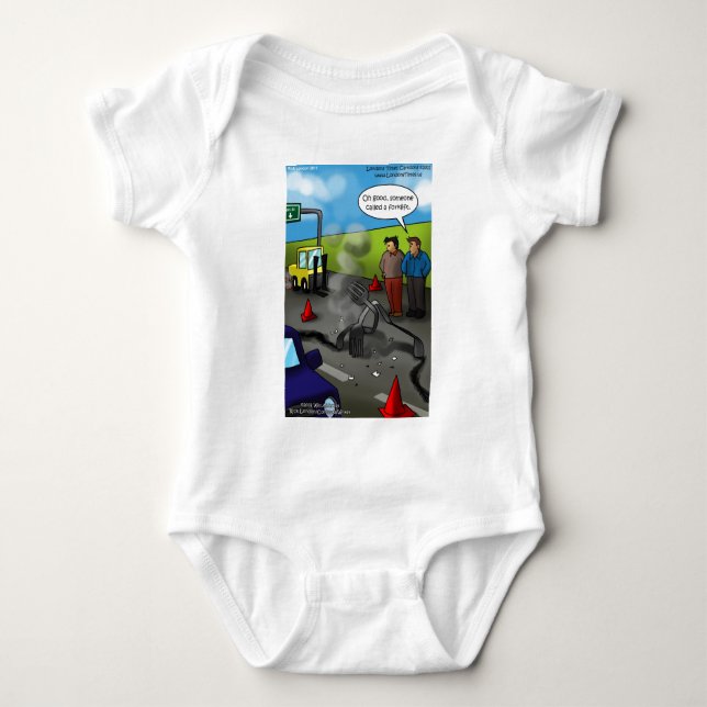 Rufen Sie einen Gabelstapler Funny Geschenke T-Shi Baby Strampler (Vorderseite)