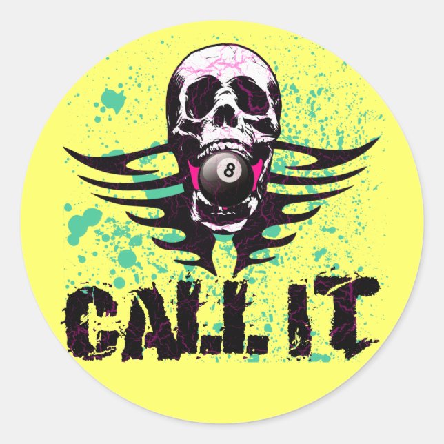 RUFEN SIE ES AN RUNDER AUFKLEBER (Vorderseite)