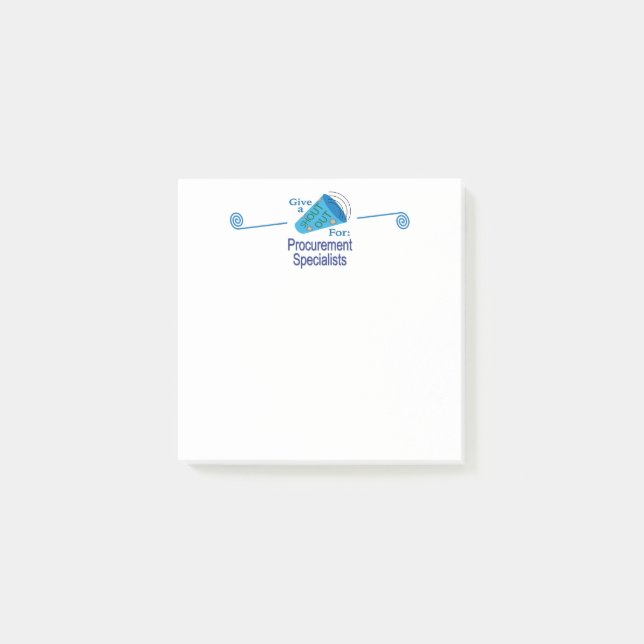 Rufen Sie für Beschaffungsspezialisten aus Post-it Klebezettel (Vorderseite)