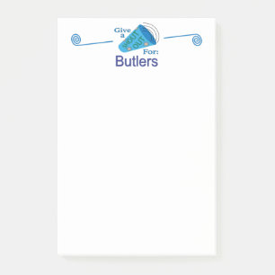 Rufen Sie für Butler aus Post-it Klebezettel