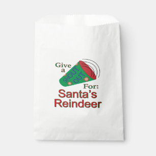 Rufen Sie für den Rentier des Weihnachtsmanns aus Geschenktütchen