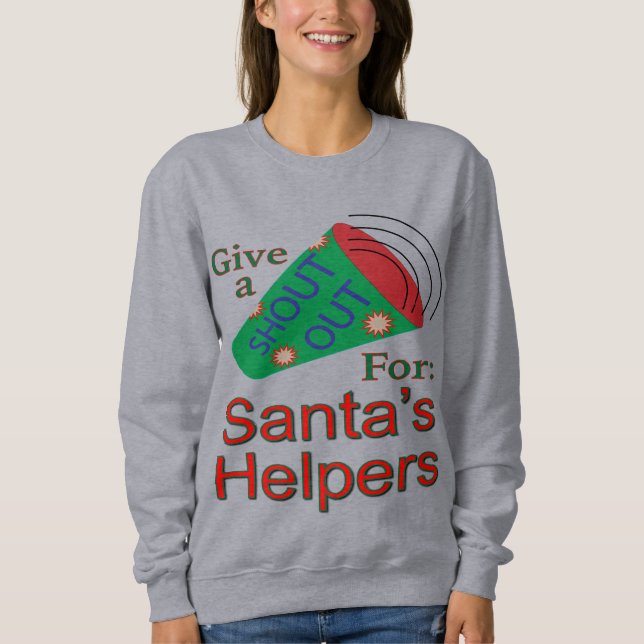 Rufen Sie für Helfer des Weihnachtsmanns aus Sweatshirt (Vorderseite)