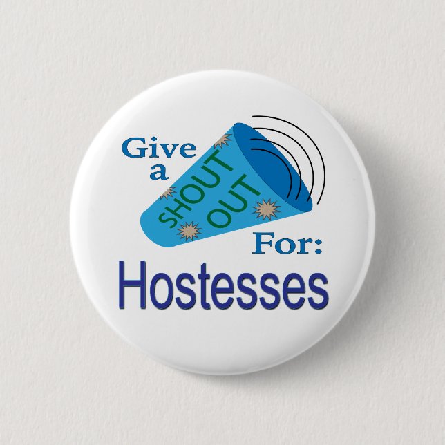 Rufen Sie für Hostessen aus Button (Vorderseite)