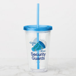 Rufen Sie für Sicherheitskräfte aus Acryltrinkbecher