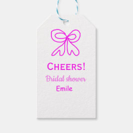 Rufen Sie lila rosa Bug Brautparty hinzufügen Name Geschenkanhänger