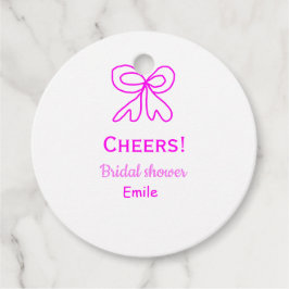 Rufen Sie lila rosa Bug Brautparty hinzufügen Name Geschenkanhänger