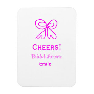 Rufen Sie lila rosa Bug Brautparty hinzufügen Name Magnet