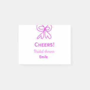 Rufen Sie lila rosa Bug Brautparty hinzufügen Name Post-it Klebezettel