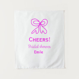 Rufen Sie lila rosa Bug Brautparty hinzufügen Name Wandteppich