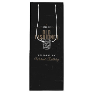 Rufen Sie mich als alt modischen Black Whiskey zum Geschenktüte Für Weinflaschen