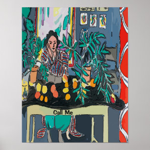 Rufen Sie mich an, Handy, Garten, Text bearbeiten, Poster