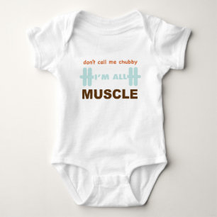 rufen Sie mich nicht mollig mich sind aller Muskel Baby Strampler