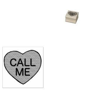 RUFEN SIE MICH Valentinstag Candy Conversation Hea Gummistempel