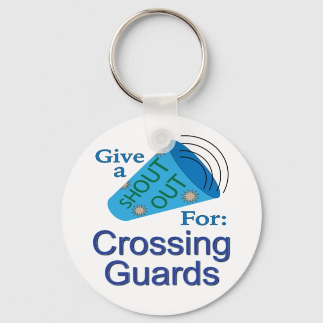 Rufen Sie sich aus, um die Wachen zu überqueren Schlüsselanhänger (Vorderseite)