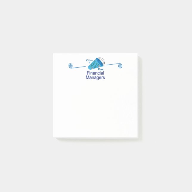 Rufen Sie sich für Finanzmanager aus Post-it Klebezettel (Vorderseite)