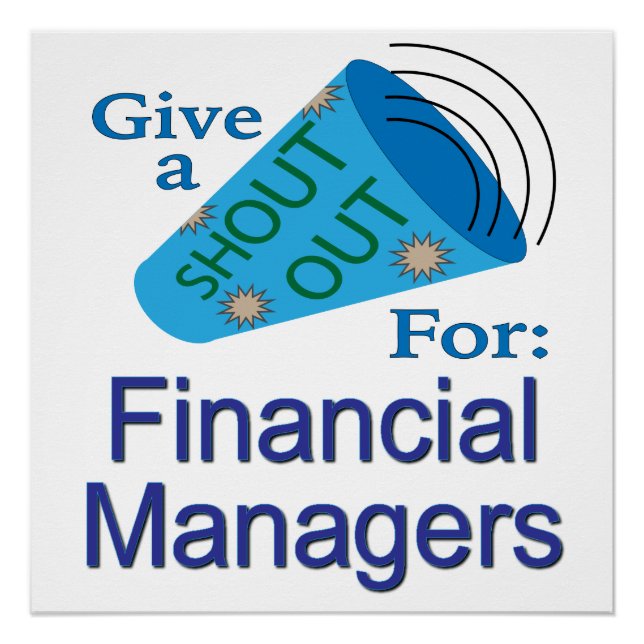 Rufen Sie sich für Finanzmanager aus Poster (Vorderseite)