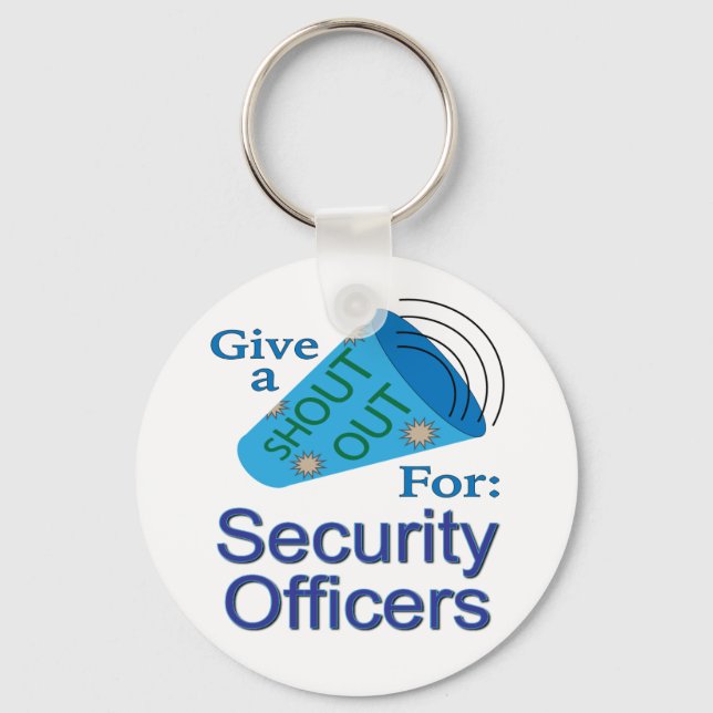 Rufen Sie Sicherheitsbeamte aus Schlüsselanhänger (Vorderseite)