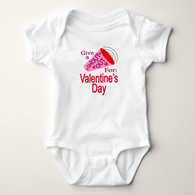 Rufen zum Valentinstag Baby Strampler (Vorderseite)