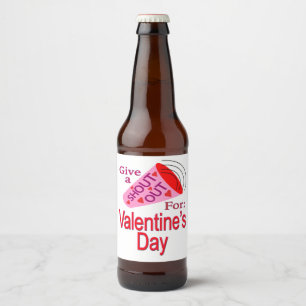Rufen zum Valentinstag Bierflaschenetikett