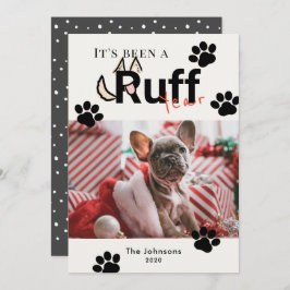Ruff Year Cream White Dog Foto Weihnachten
