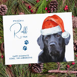 Ruff Year Face Mask Quarantine Dog Feiertagskarte<br><div class="desc">Es war ein Ruff Year ! Fügen Sie einen kleinen Spaß hinzu und schicken Sie Pawsitive Urlaubswünsche mit dieser bezaubernden und lustigen 'It's a Ruff Year' - Black Labrador Santa Dog Weihnachtskarte . Zurück : Pawsitive Wünsche ... und ein helleres neues Jahr. Personalisieren Sie mit Ihrem Namen, oder löschen Sie...</div>
