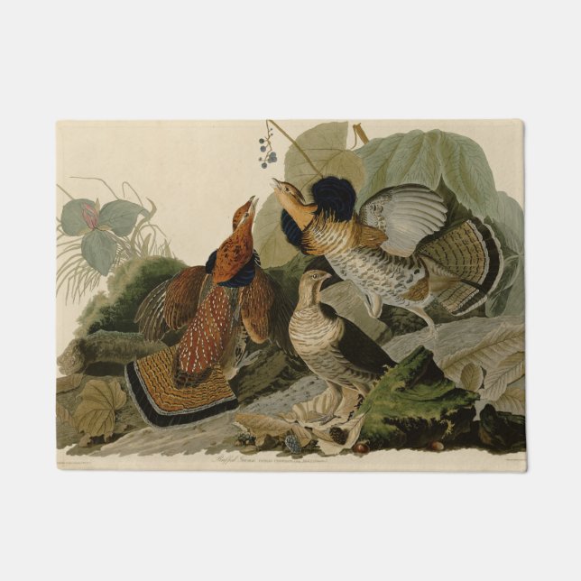 Ruffed Grouse Audubon Game Bird Fußmatte (Vorderseite)