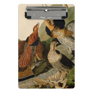 Ruffed Grouse Audubon Game Bird Mini Klemmbrett