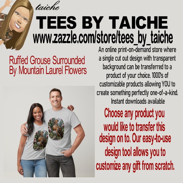 Ruffelhaine umgeben von Blume Laurel T-Shirt (Von Creator hochgeladen)