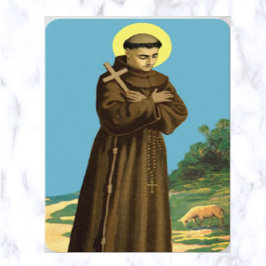 Ruffino Patron der Shyness Stuttering Prayer Card Visitenkarte